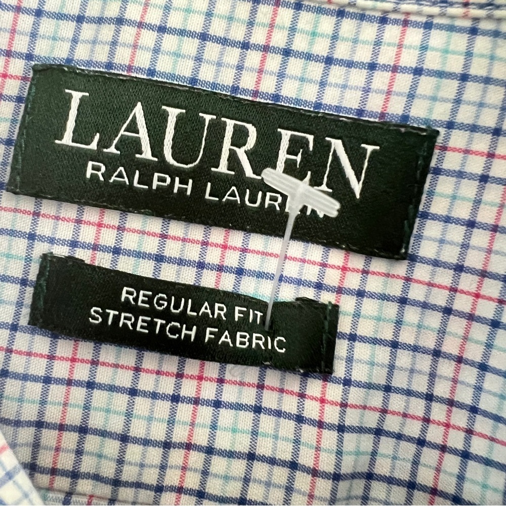 NEW RALPH LAUREN Mens button Shirt MEDIUM 15.5 32/33 Reg Fit UltraFlex Stretch - Picture 6 of 8